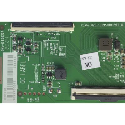 T-CON ORIGINAL PARA TV HISENSE / NUMERO DE PARTE 315118 / RSAG7.820.10595/ROH VER.B / PANEL HD500Y3U53-T0L8/S1/FJ/GM/ROH / DISPLAY T500QVN04.1 / MODELO 50U6H	 - Imagen 2